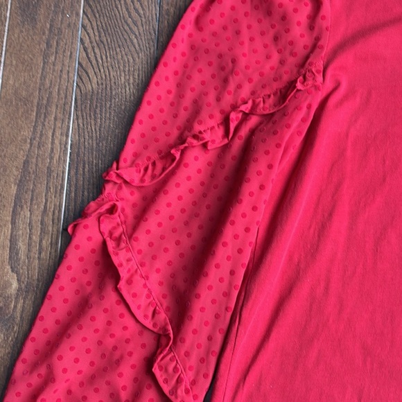Ladies size large red LOFT Outlet long sleeve top - Picture 4 of 8